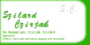 szilard czirjak business card